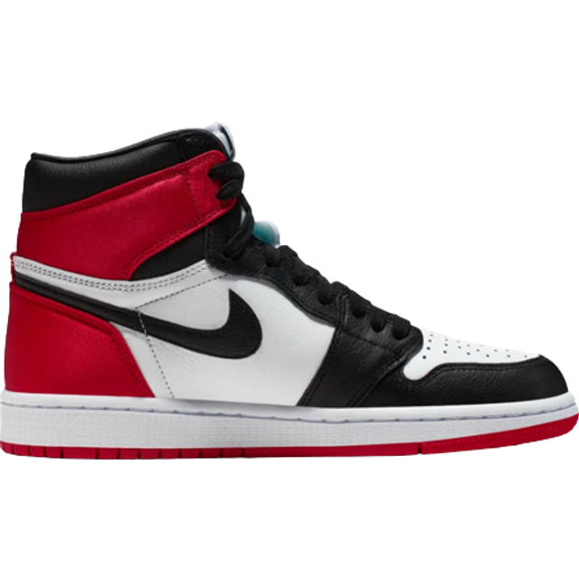 Nike Air Jordan 1 Retro High Satin Black Toe W - Black/White/Varsity Red •  Price »