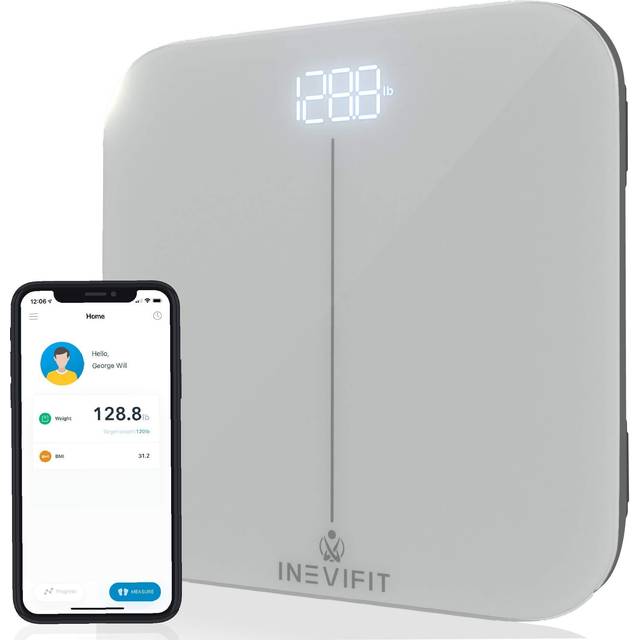 INEVIFIT BATHROOM SCALE, Highly Accurate Digital Bathroom Body Scale,  Measures Weight for Multiple Users 