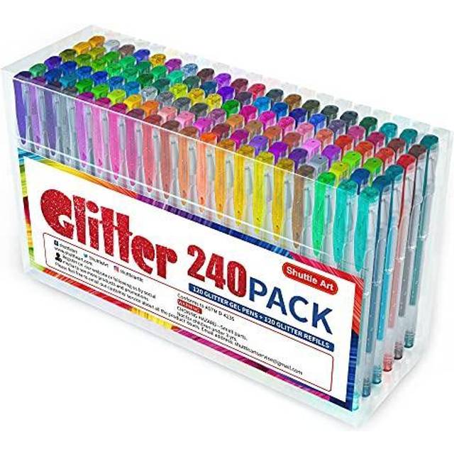 ColorIt 96 Pack Glitter Gel Pens for Adult Coloring Books 