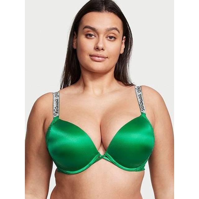 Very Sexy Bombshell Add-2-Cups Lace Shine Strap Push-Up Bra, Green, Women's  Bras Victoria's Secret