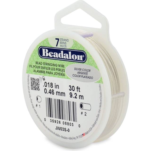 Beadalon 7 Strand Bead Stringing Wire, Standard Colors, White