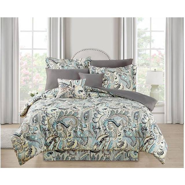 Kathy Ireland Bag Bedspread Gray Green