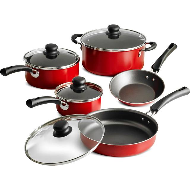 Nesting 11 Pc Nonstick Cookware Set - Red - Tramontina US