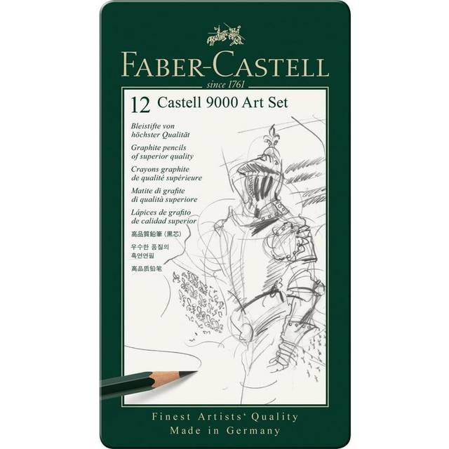 Faber-Castell Pencils, Castell 9000 Artist Graphite 2H Pencils for