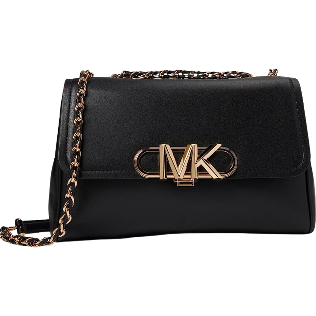 Authentic MK Michael Kors Black and Gold Shoulder Bag Purse