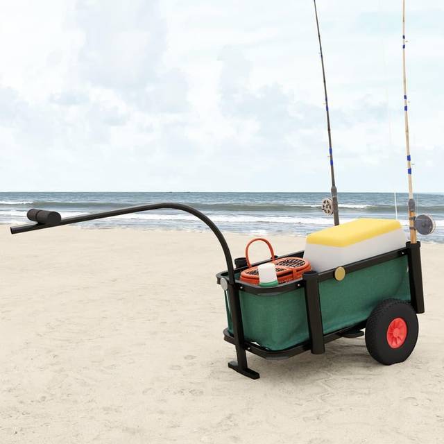VidaXL with bag Fishing Trolley Outdoor Beach Wagon Hand Cart Bike