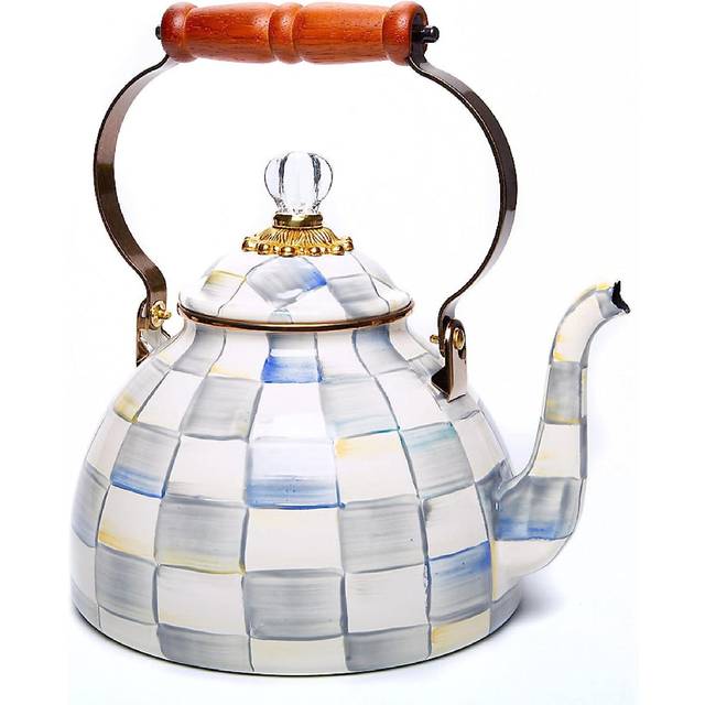 Mackenzie-Childs Whistling Courtly Check Tea Kettle