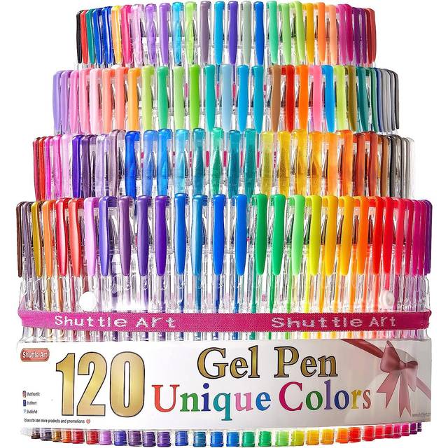 Glitter Gel Pens ZSCM 48 Pack Colored Gel Pens Set 24 Colors Gel