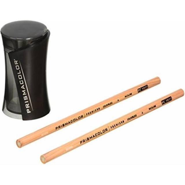 Prismacolor Pencil Sharpener With Pack of 2 PC1077 Colorless Blender Pencils
