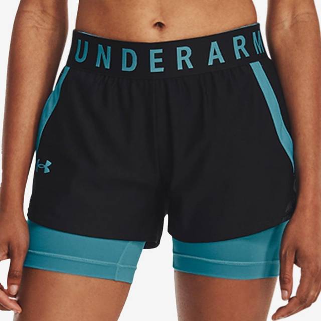 Under Armour Women's Play Up 2-in-1 Short - Black/Glacier Blue • Price »