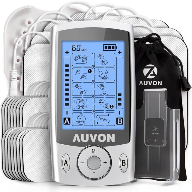 Auvon dual channel tens unit muscle stimulator family pack 20