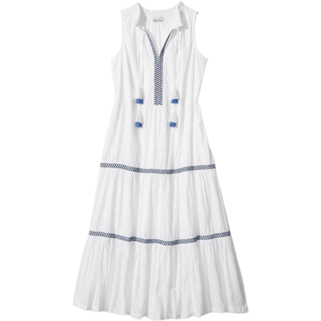 Tommy Bahama Cotton Clip Embroidered Midi Dress - White • Price »