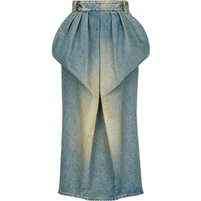 Maison Margiela Pleated Denim Skirt - Dirty Wash