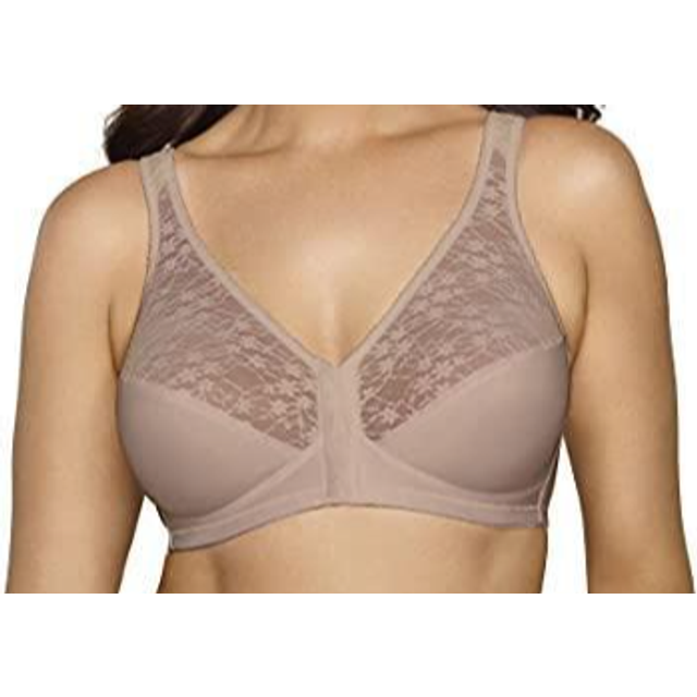 Exquisite Form Fully Front Close Cotton Posture Bra With Lace