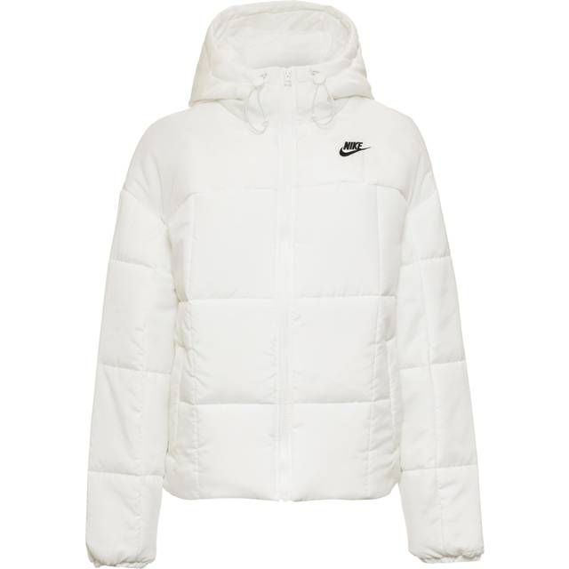 Nike Women's Sportswear Classic Puffer Therma-FIT Loose Hooded Jacket -  White/Black • Price »