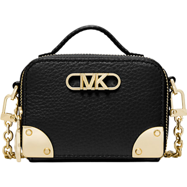 Michael Kors Estelle Micro Pebbled Leather Crossbody Bag - Black