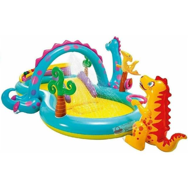 Intex 11ft X 7.5ft X 44in Dinoland Inflatable Kiddie Swimming Pool