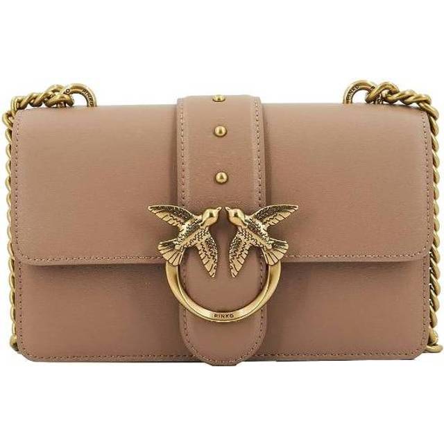 Love bag leather handbag Pinko Beige in Leather - 36166793
