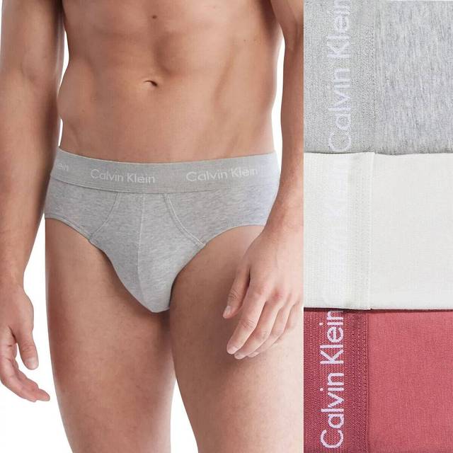Calvin Klein CK men white cotton stretch hip brief underwear size S M L XL