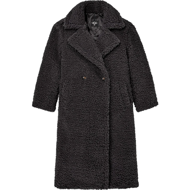 UGG Gertrude Long Teddy Coat - Ink Black • Price »