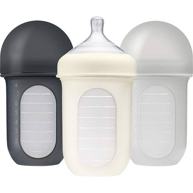 Boon Nursh Silicone Pouch Bottle 3m+ Medium 3 Bottles - 8 oz (236