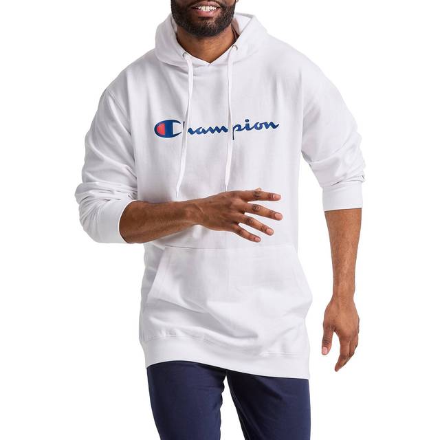 Champion Big Tall Powerblend Graphic Hoodie White Men s Clothing