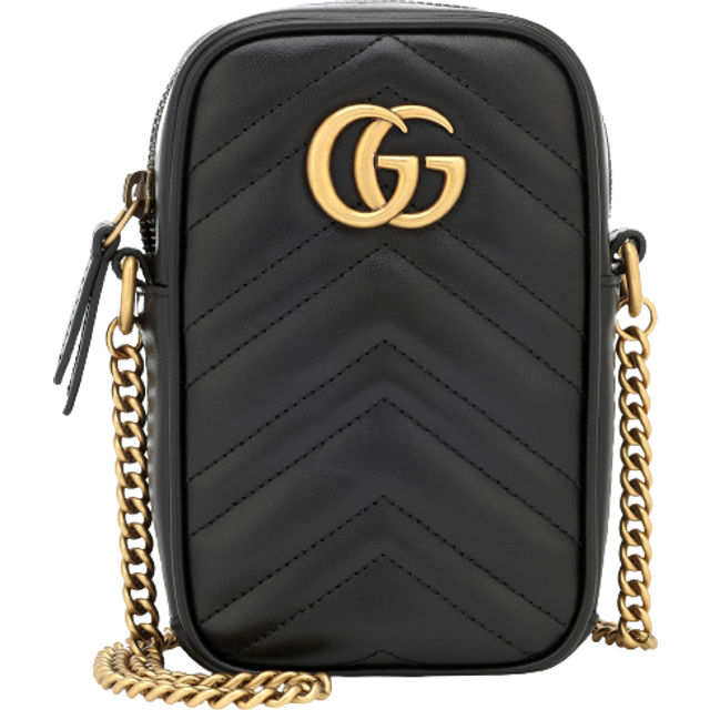 Gucci GG Marmont Mini Leather Shoulder Bag Black Price