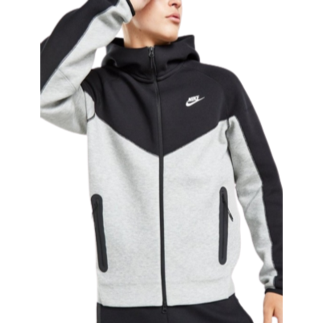 Nike hoodie grey online white black