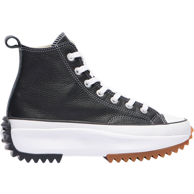 Converse Run Star Hike Platform Foundational Leather - Black/White/Gum •  Price »