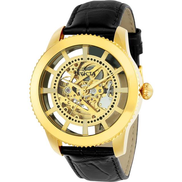 Invicta vintage automatic and leather black gold Price