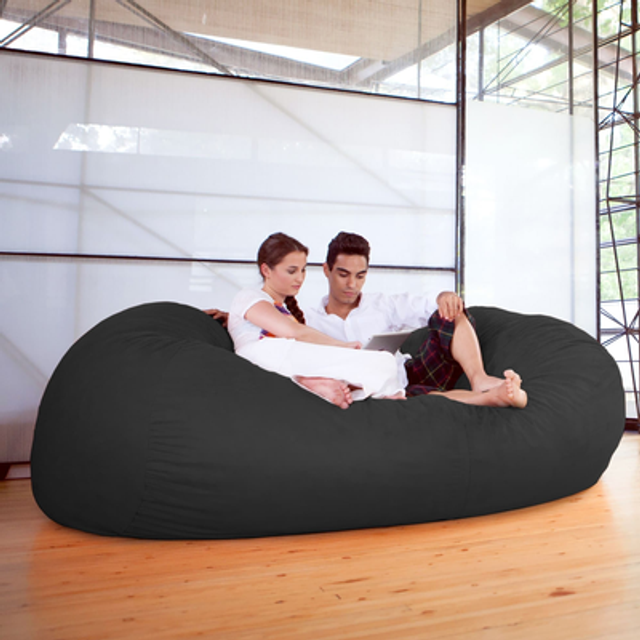 Jaxx 7' Bean Bag Sofa - Black