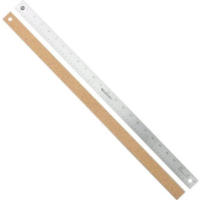 Westcott Stainless Steel Office Ruler with Non Slip Cork Base, 6 :  : Office Products