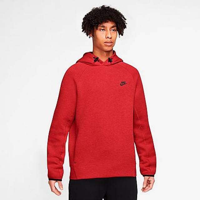 Nike Men s Sportswear Tech Fleece Pullover Hoodie in Red FB8016