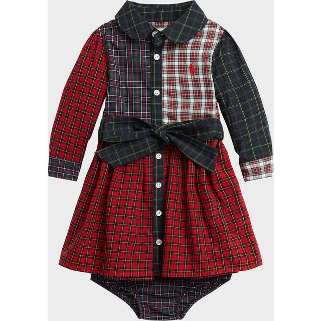 Polo Ralph Lauren Girl's Mixed Plaid-Print Shirtdress, 3M-24M MULTI Months