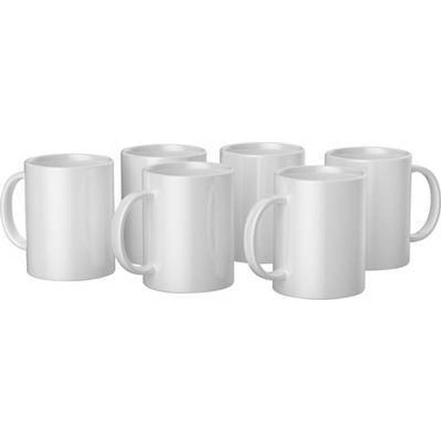 24 PCS Mugs 11 OZ Sublimation Mugs Blank White Mugs Coated Ceramic Cups  Christmas DIY Mugs