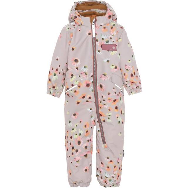 Molo Still Life floral-print snowsuit - Pink