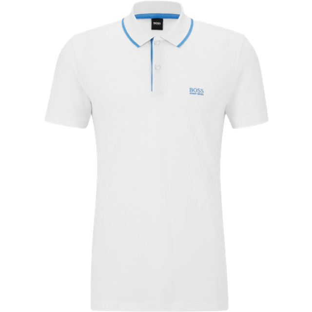 • Logo BOSS T-shirt Pique » Embroidered White Polo - HUGO Price