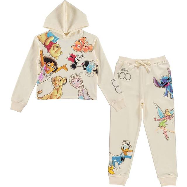 Disney Girl's Cropped Hoodie & Jogger Pants Set - Ivory • Price »