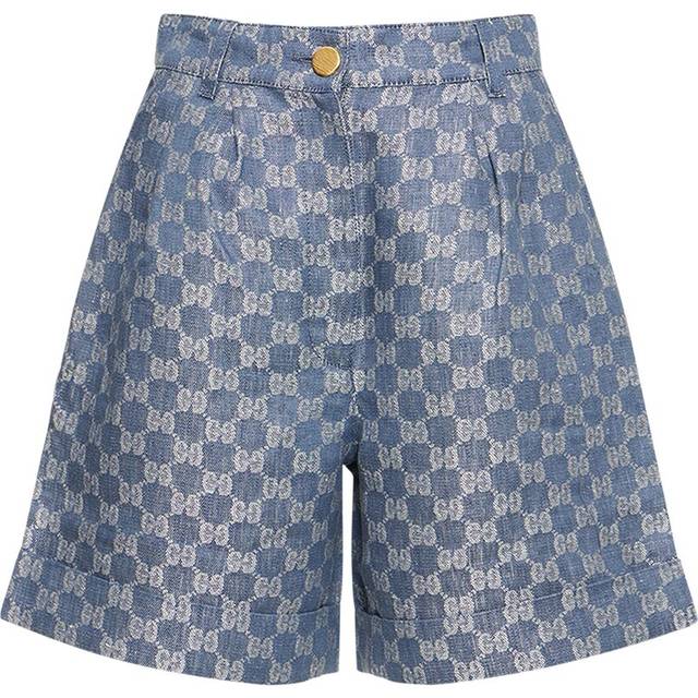 Gucci GG linen shorts - Blue