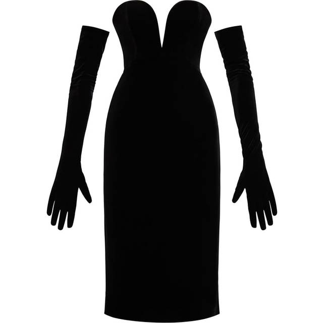 Bcbg black best sale midi dress