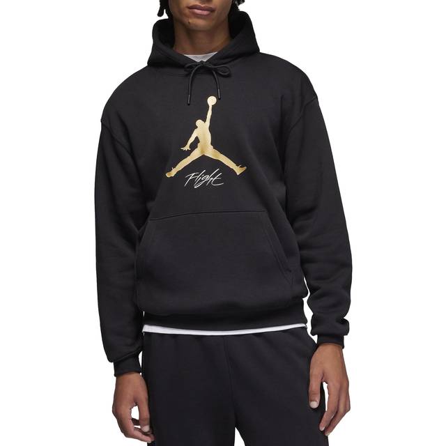 Jordan Men s Essentials Baseline Fleece Hoodie Black Gold Price