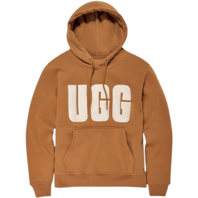 UGG Women s Rey UGGfluff Logo Hoodie Chestnut Plaster Price