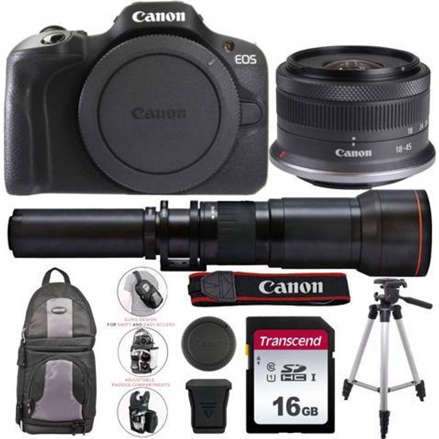 Canon EOS R100 Mirrorless Camera 18-45 Lens All Inclusive Video Podcasting  Kit