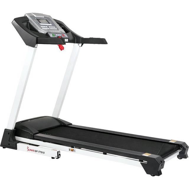 Sunny Health & Fitness Premium Treadmill with Auto Incline, Dedicated Speed  Buttons, Double Deck Technology, Digital Performance Display, BMI