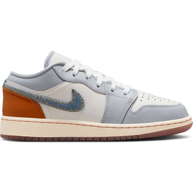 Nike Air Jordan 1 Low SE GS - Phantom/Coconut Milk/Amber Brown/Light Armory  Blue