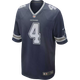 NIKE Men'S Dak Prescott Navy Dallas Cowboys Game Team Jersey for Men